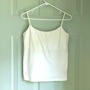 Q&A Women's White XL,  Scoop Neck, with Adjustable Spaghetti Straps